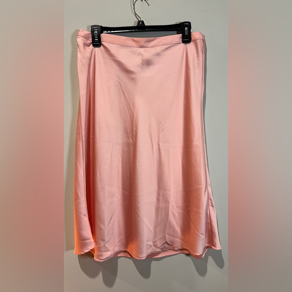 J. Crew Peach Satin-Look Skirt